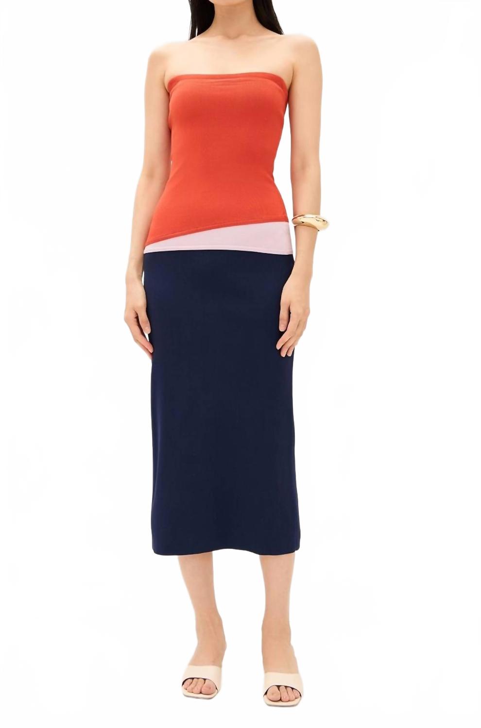 Платье La Serena в цвете кайенский/темно-синий/гвоздика STAUD
Платье La Serena в цвете кайенский/темно-синий/гвоздика STAUD