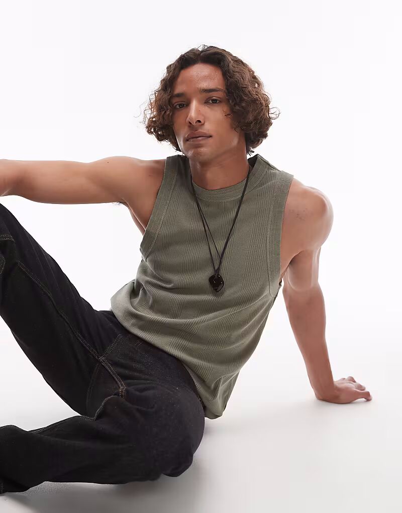 Майка Topman с высоким воротом и полосками в рубчик, цвет стираная шалфей
Майка Topman с высоким воротом и полосками в рубчик, цвет стираная шалфей