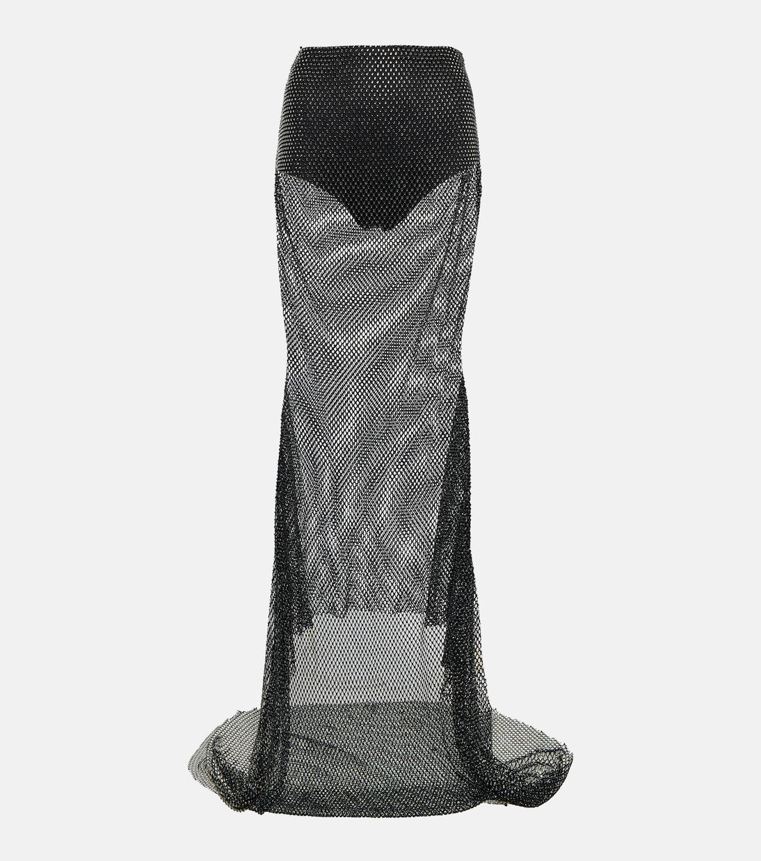 Юбка макси из сетки, украшенная кристаллами Giuseppe di Morabito, черный
Юбка макси из сетки, украшенная кристаллами Giuseppe di Morabito, черный