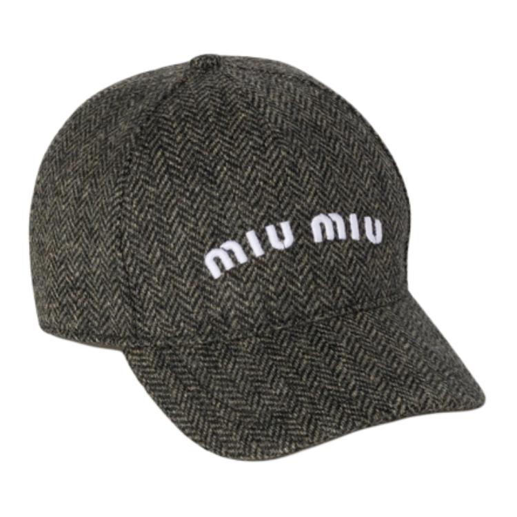 MIU MIU Бейсболка женская шиферно-серая, Slate Gray 
MIU MIU Бейсболка женская шиферно-серая, Slate Gray