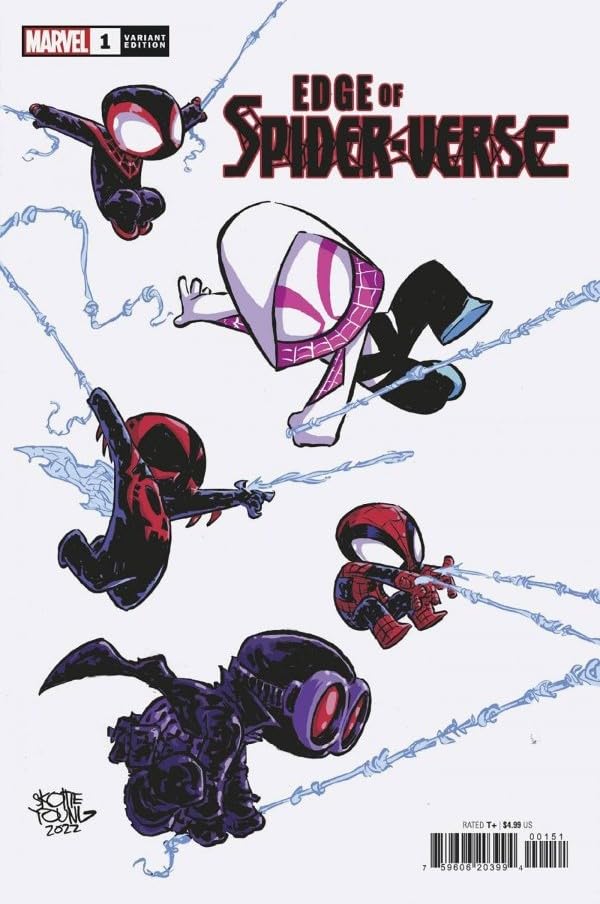 Edge of Spider-Verse #1 Skottie Young Variant Cover With Rated Comics Acrylic Backer (Rated Comics)
Edge of Spider-Verse #1 Skottie Young Variant Cover With Rated Comics Acrylic Backer (Rated Comics)