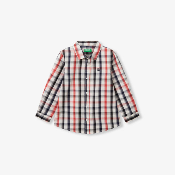 Рубашка Benetton с принтом в клетку, красный / черный / белый
Рубашка Benetton с принтом в клетку, красный / черный / белый