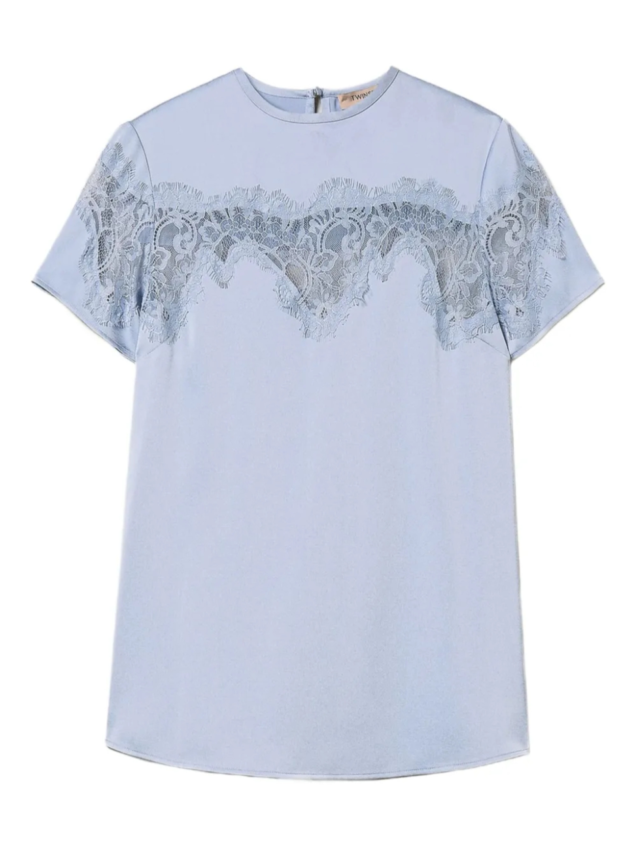 Топ с короткими рукавами, отделанный кружевом TWINSET, фиолетовый
Топ с короткими рукавами, отделанный кружевом TWINSET, фиолетовый