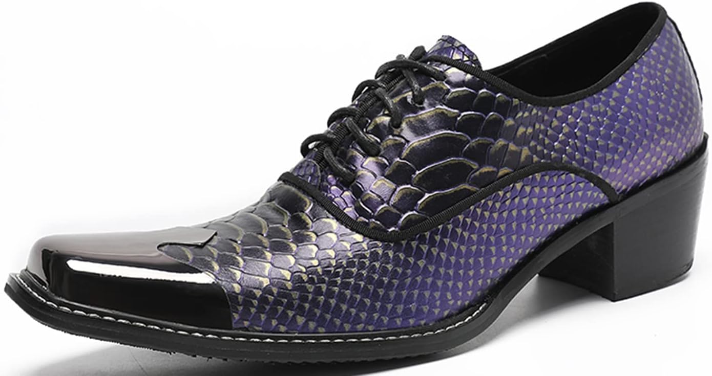 Мужские офисные туфли Santimon Oxford с узором под змею, лакированные с металлическим носком, двухцветные, фиолетовый
Мужские офисные туфли Santimon Oxford с узором под змею, лакированные с металлическим носком, двухцветные, фиолетовый