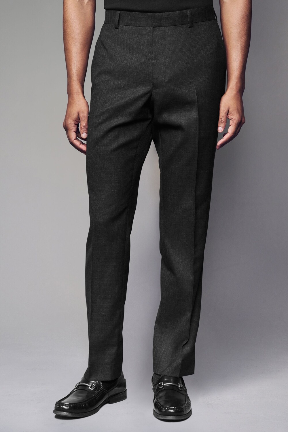 Фактурные шерстяные костюмные брюки Next, черный 
Фактурные шерстяные костюмные брюки Next, черный