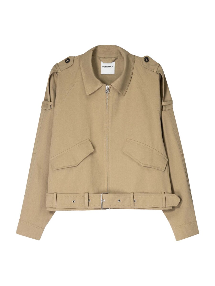 Межсезонная куртка Bershka, бежевый
Межсезонная куртка Bershka, бежевый