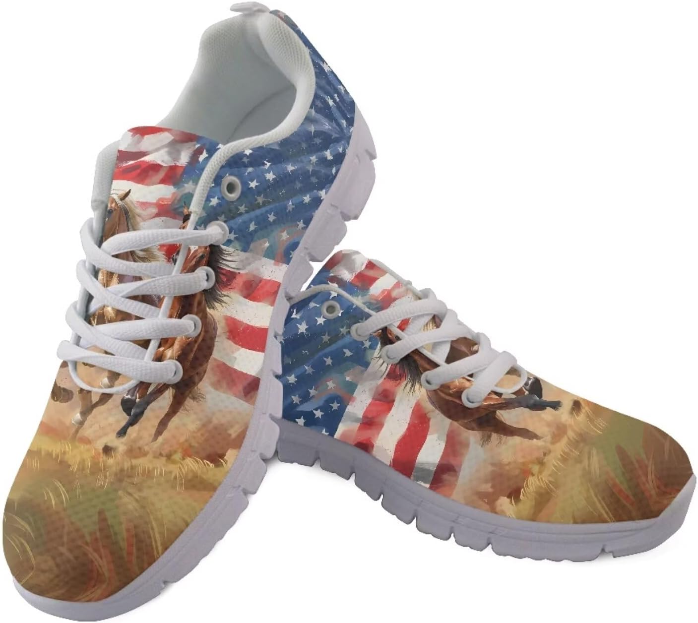 Женские кроссовки для бега и зала на шнуровке, для ходьбы и походов, легкие и дышащие кроссовки для мужчин и женщин Getelinseng, Horse American Flag
Женские кроссовки для бега и зала на шнуровке, для ходьбы и походов, легкие и дышащие кроссовки для мужчин и женщин Getelinseng, Horse American Flag
