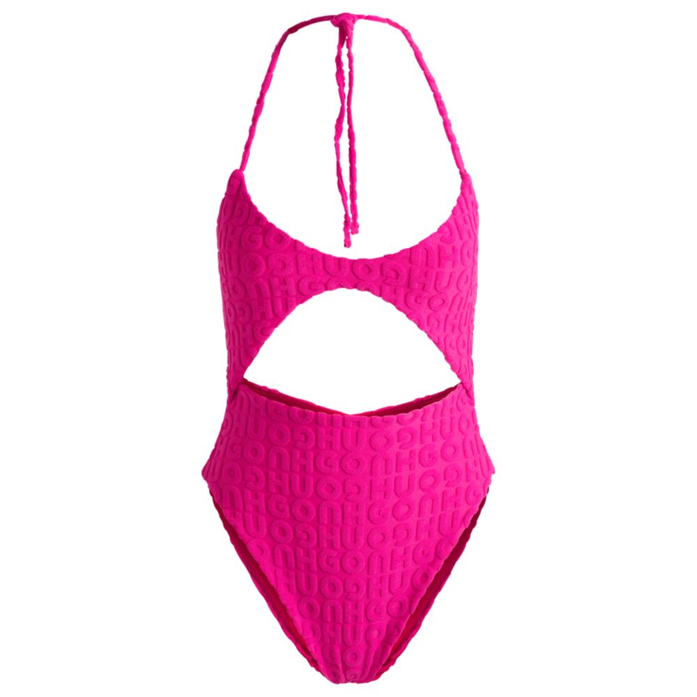 Купальник с логотипом и ажурными вставками из махровой ткани HUGO, розовый
Купальник с логотипом и ажурными вставками из махровой ткани HUGO, розовый