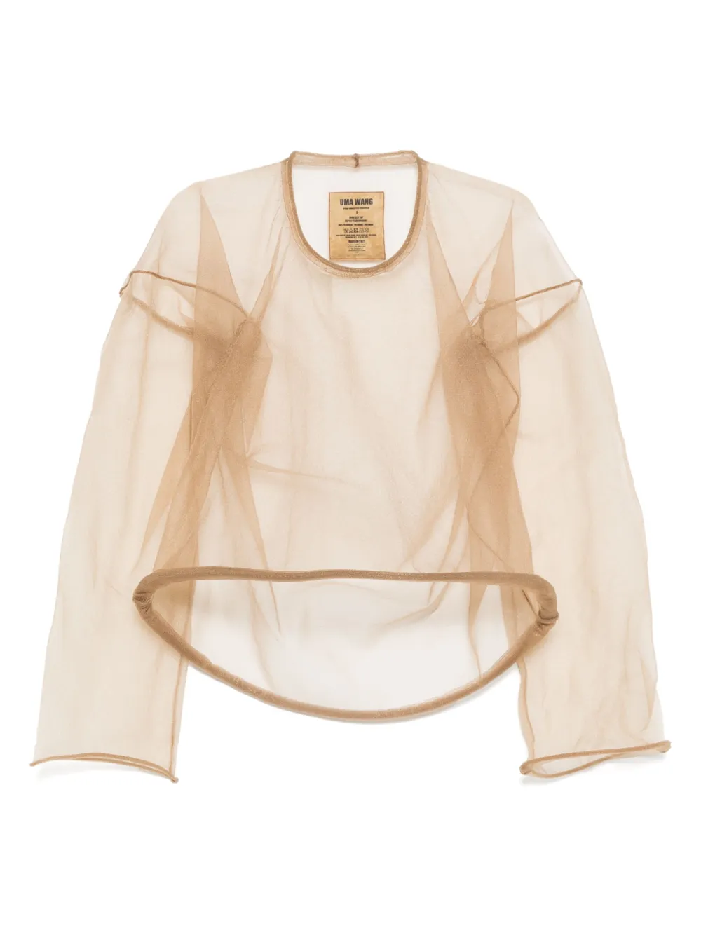 Топ с длинными рукавами Uma Wang, коричневый
Топ с длинными рукавами Uma Wang, коричневый