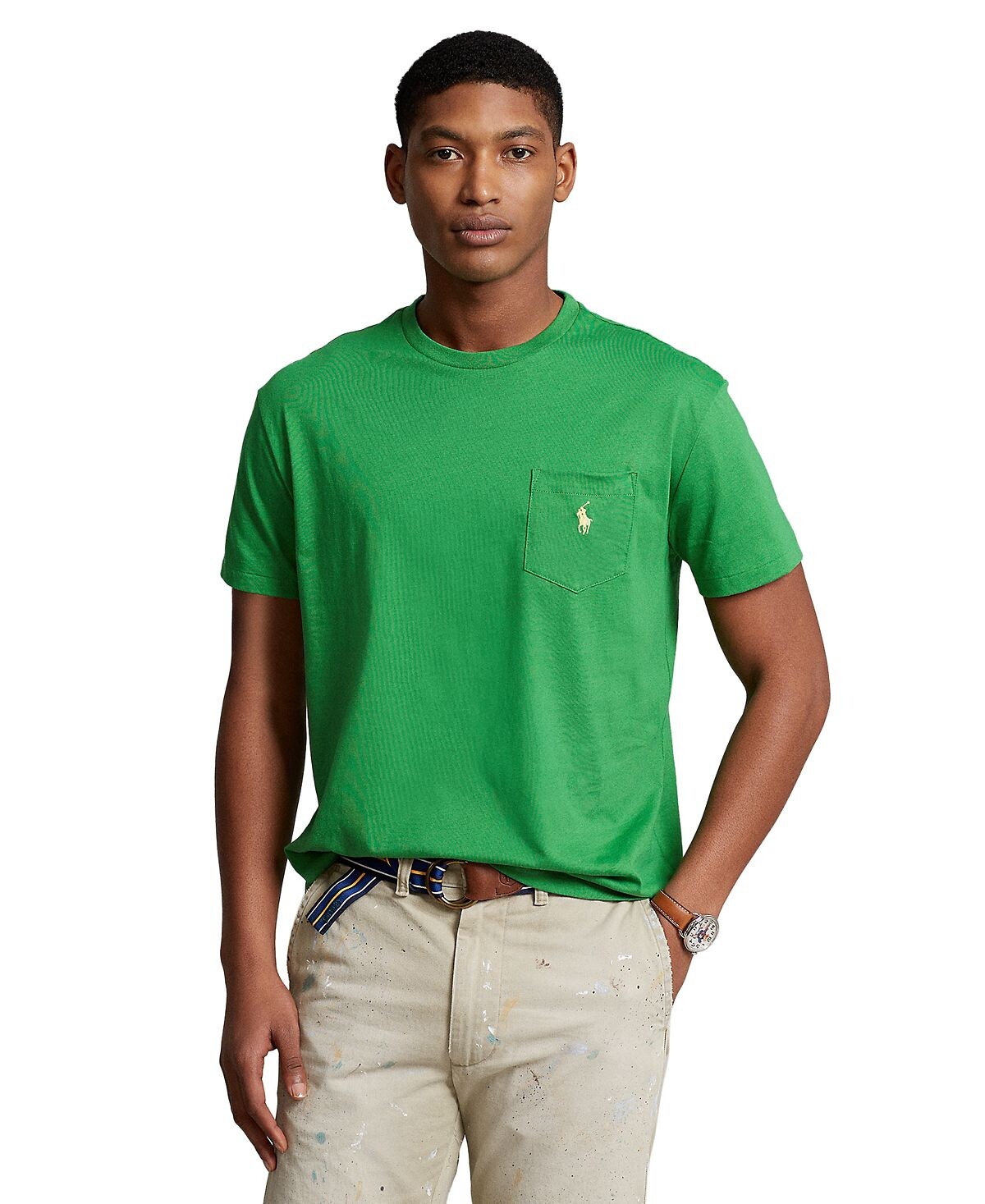 Мужская футболка классического кроя из джерси с карманами Polo Ralph Lauren
Мужская футболка классического кроя из джерси с карманами Polo Ralph Lauren