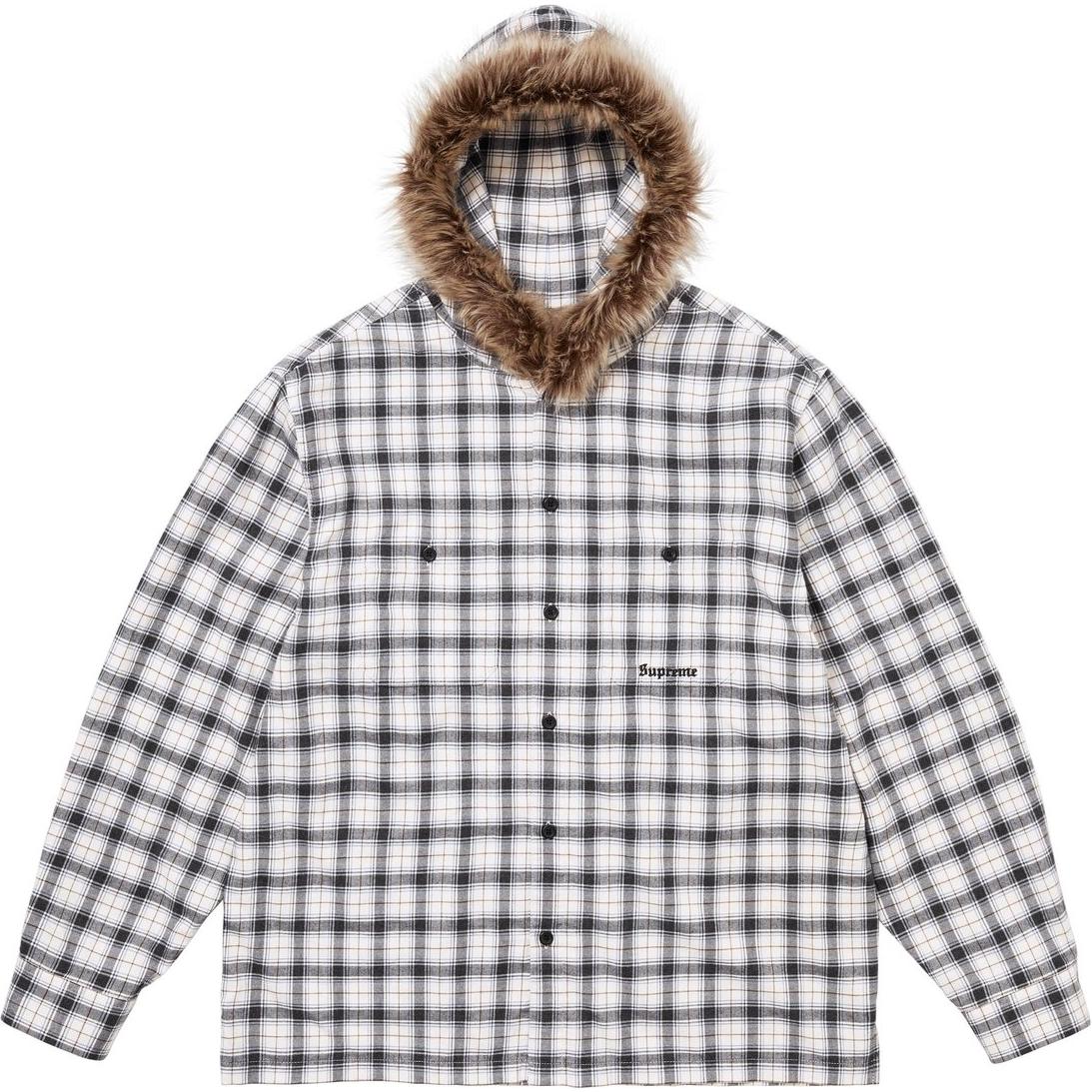 Фланелевая рубашка с капюшоном и меховой отделкой Supreme, белый
Фланелевая рубашка с капюшоном и меховой отделкой Supreme, белый