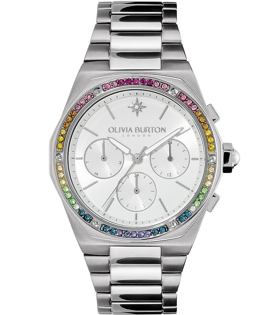 Часы Olivia Burton Hexa Multifuction с браслетом из радужной стали и нержавеющей стали, серебро
Часы Olivia Burton Hexa Multifuction с браслетом из радужной стали и нержавеющей стали, серебро