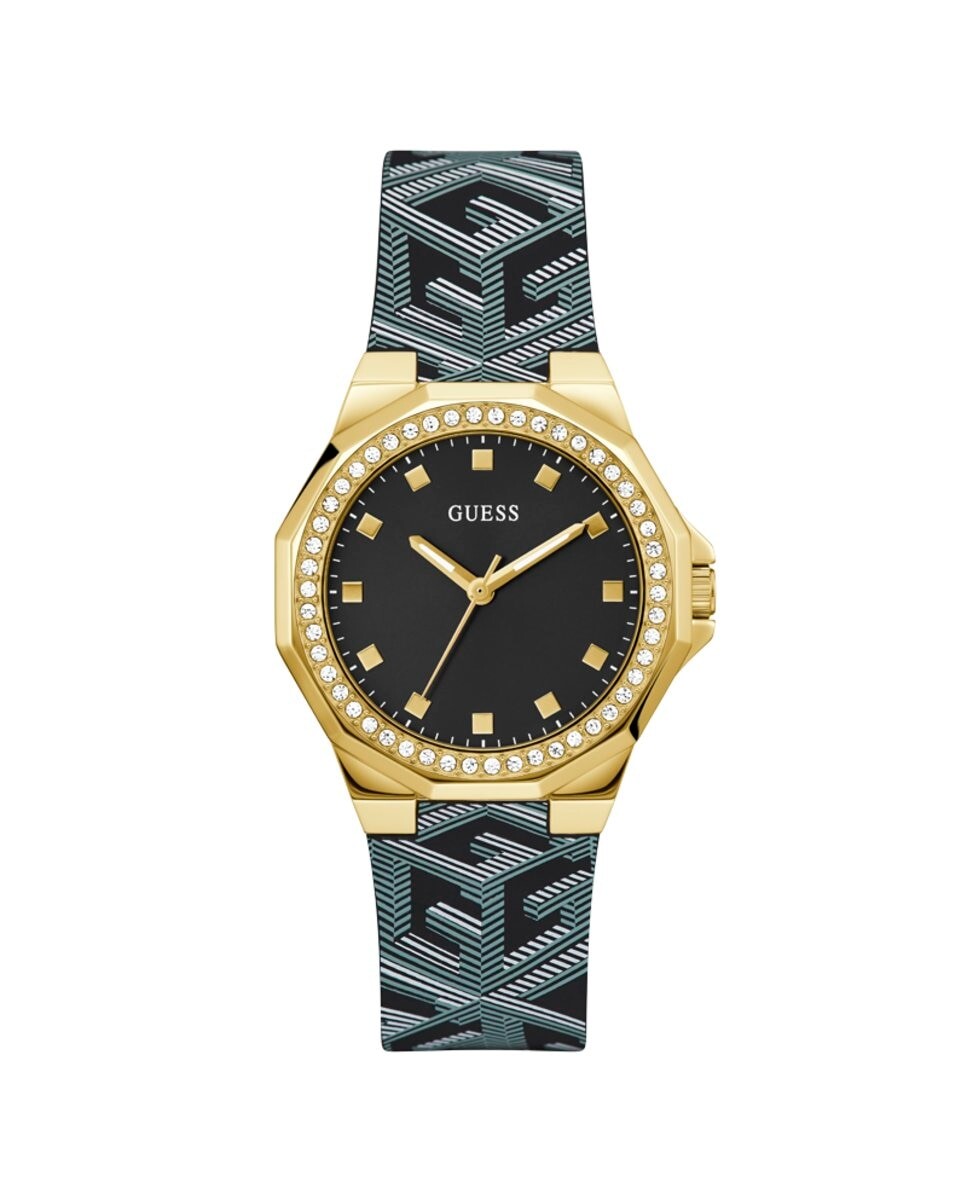 Женские часы Avril GW0598L2 из силикона, с черным ремешком Guess, черный 
Женские часы Avril GW0598L2 из силикона, с черным ремешком Guess, черный