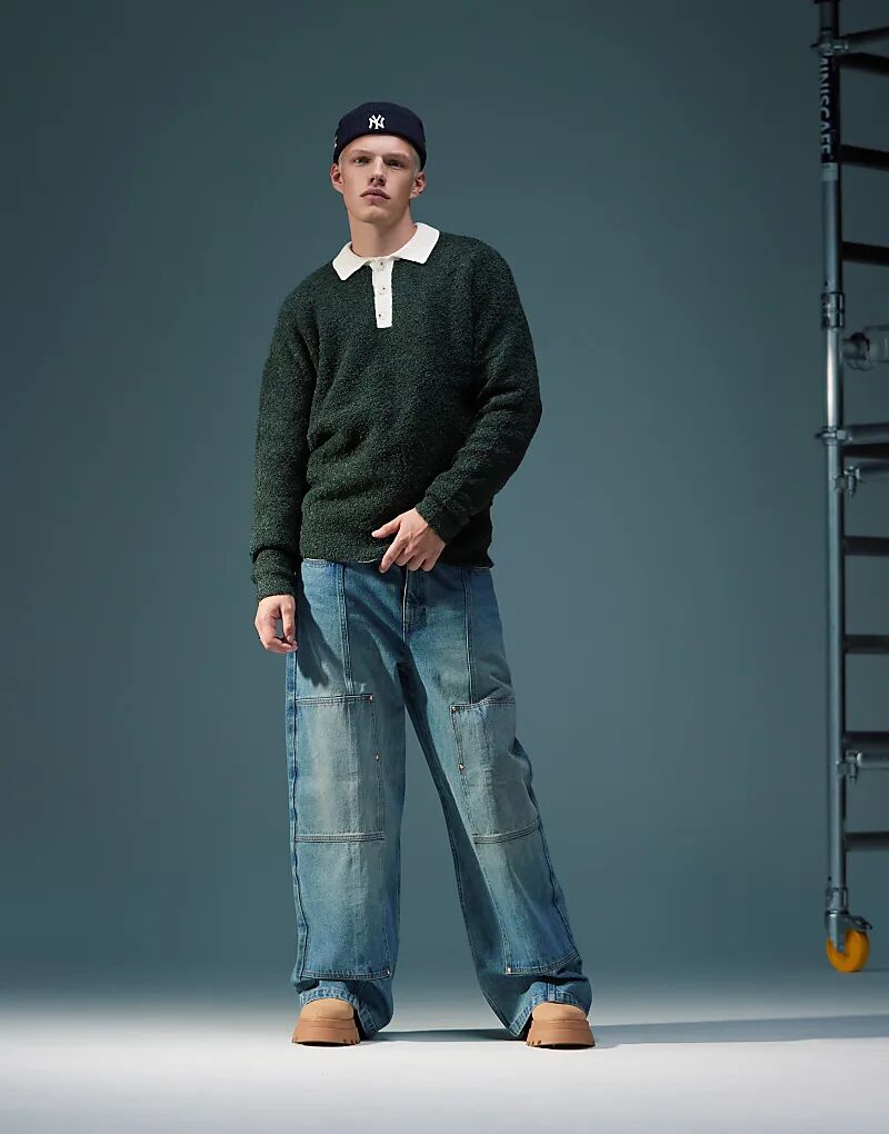 Вязаное свободное текстурированное поло регби зеленого цвета - DGREEN ASOS DESIGN
Вязаное свободное текстурированное поло регби зеленого цвета - DGREEN ASOS DESIGN