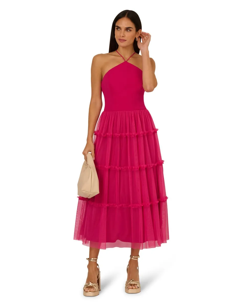 Романтичное шифоновое платье Adrianna Papell, розовый
Романтичное шифоновое платье Adrianna Papell, розовый