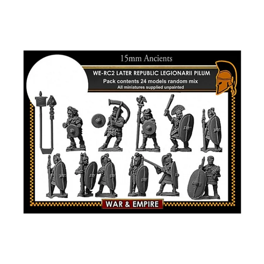 Легионарии с Пилумом - поздние республиканцы, War & Empire - Ancients Miniatures - Late Roman (15mm) 
Легионарии с Пилумом - поздние республиканцы, War & Empire - Ancients Miniatures - Late Roman (15mm)