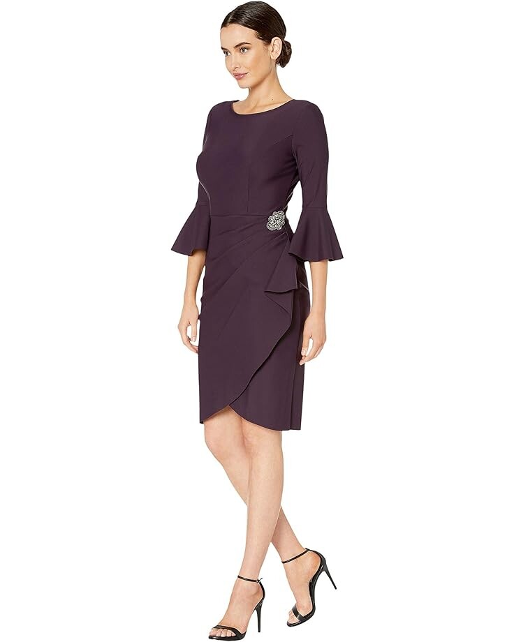 Платье Alex Evenings Short Slimming Dress with Bell Sleeves, цвет Aubergine
Платье Alex Evenings Short Slimming Dress with Bell Sleeves, цвет Aubergine