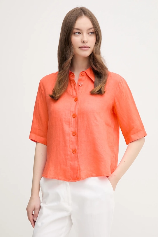 Льняная рубашка United Colors Of Benetton, оранжевый
Льняная рубашка United Colors Of Benetton, оранжевый
