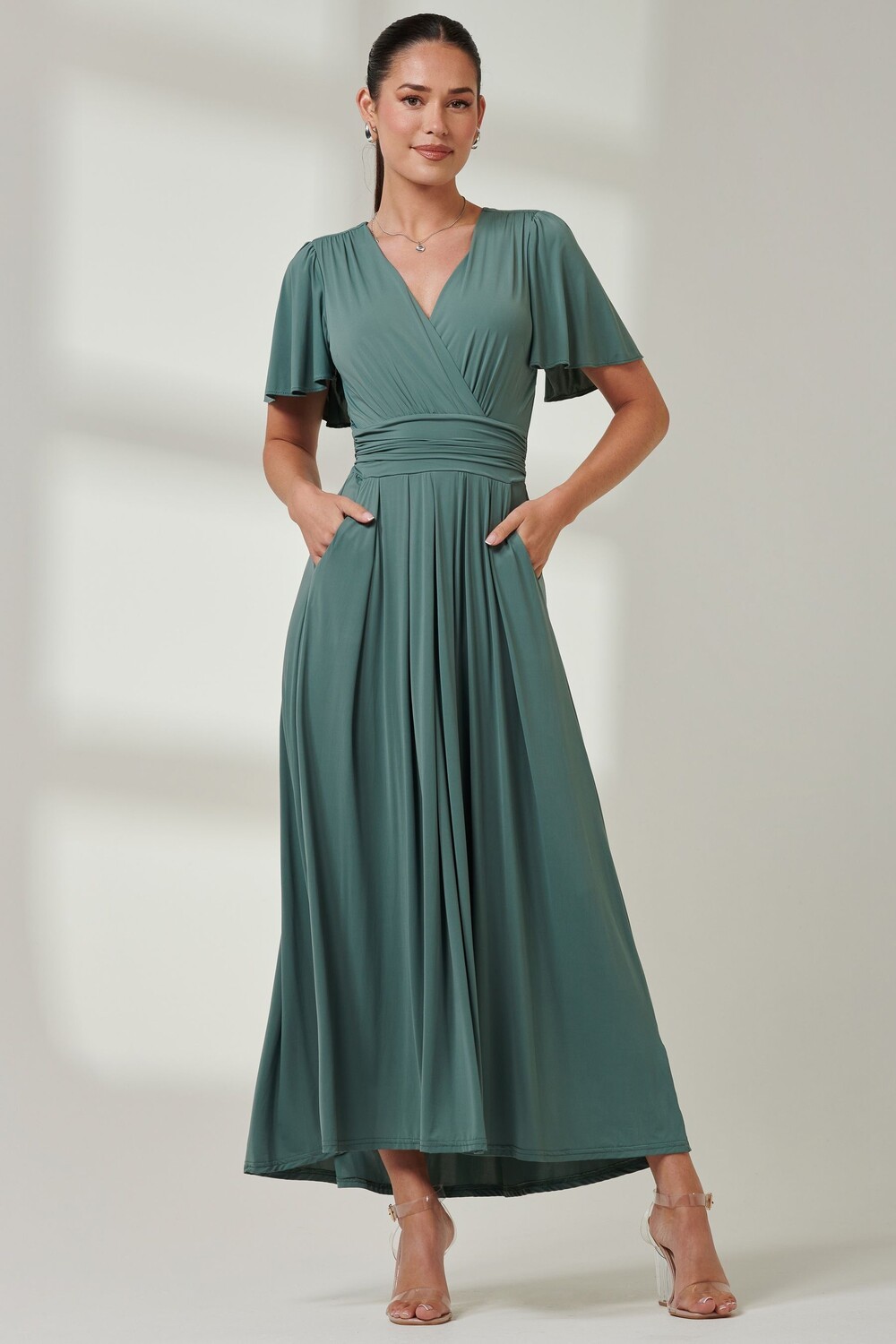 Платье макси из супергладкого джерси с рукавами ангела Jolie Moi, зеленый
Платье макси из супергладкого джерси с рукавами ангела Jolie Moi, зеленый