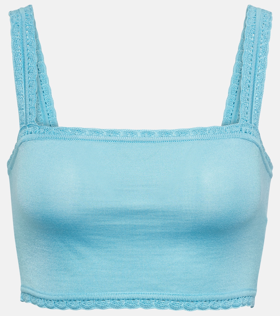 Шелковый укороченный топ с кружевной отделкой Dolce&Gabbana, синий
Шелковый укороченный топ с кружевной отделкой Dolce&Gabbana, синий