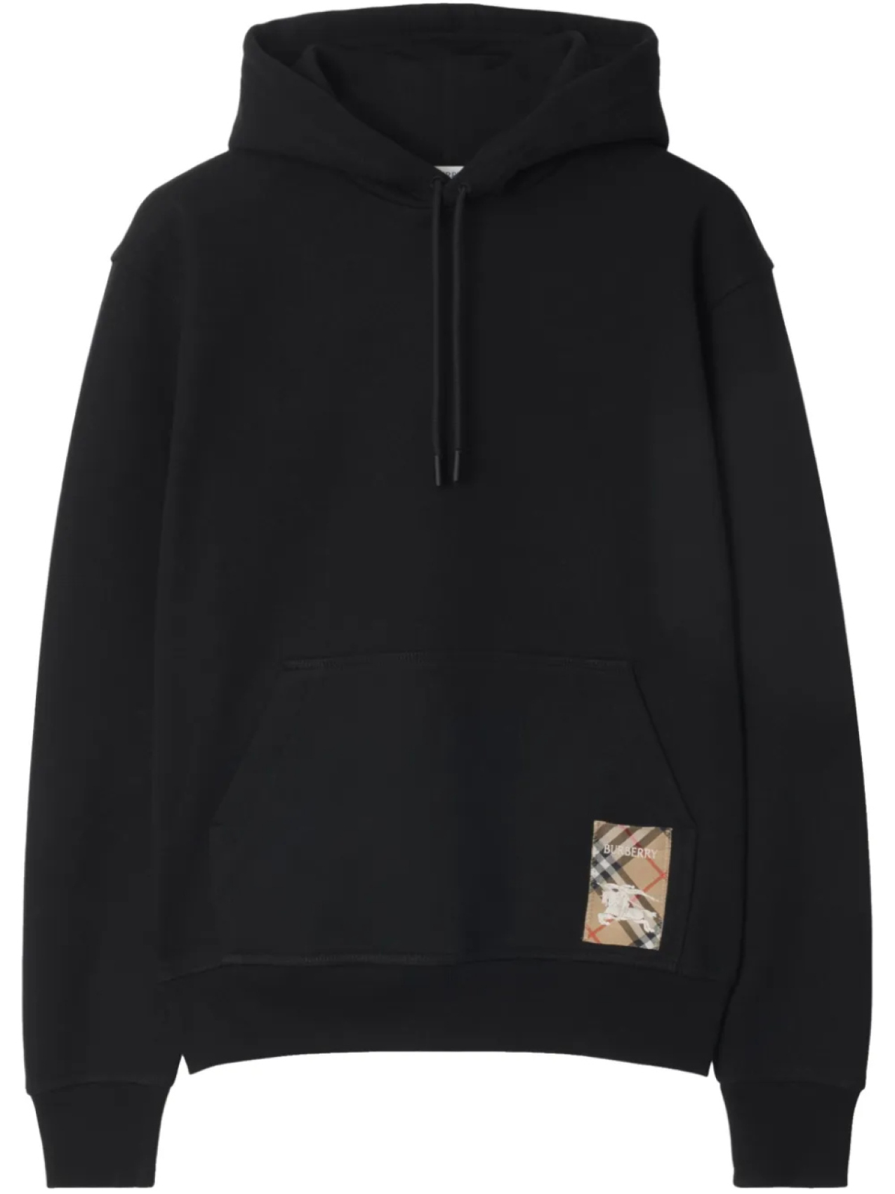 Хлопковая толстовка с капюшоном Burberry с клетчатой этикеткой, черный
Хлопковая толстовка с капюшоном Burberry с клетчатой этикеткой, черный