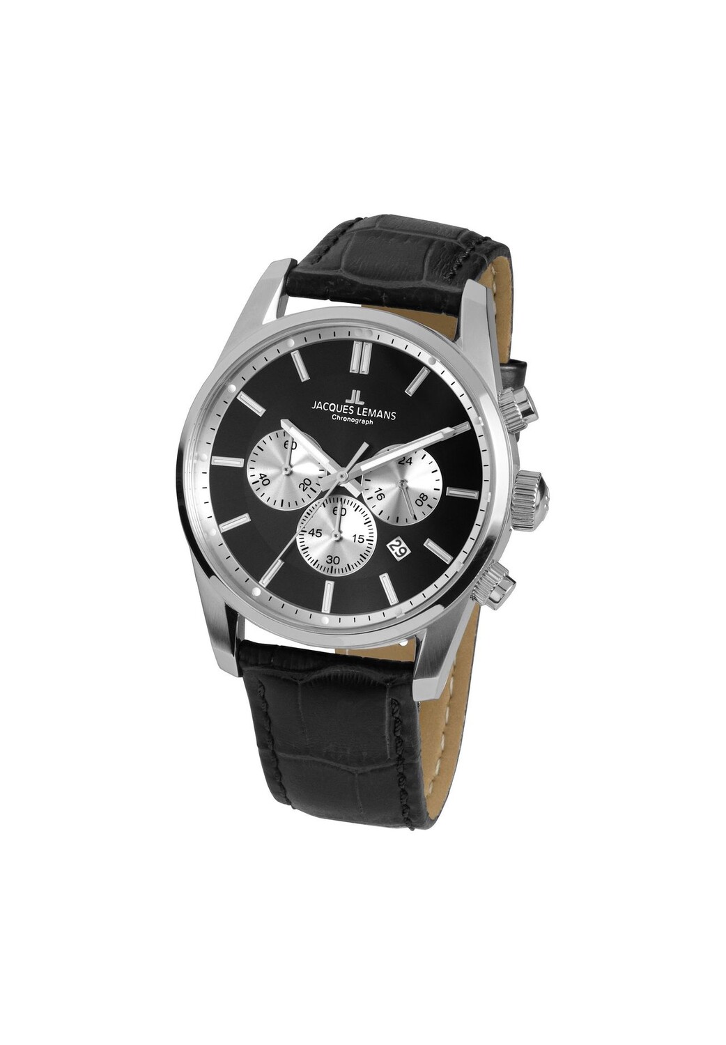 Мужской хронограф 42-6.1А JACQUES LEMANS, цвет Silber Schwarz 
Мужской хронограф 42-6.1А JACQUES LEMANS, цвет Silber Schwarz