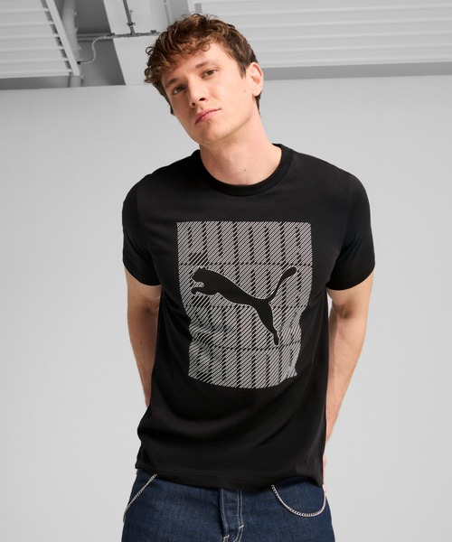 Мужская футболка с коротким рукавом, графический принт PUMA, черный
Мужская футболка с коротким рукавом, графический принт PUMA, черный