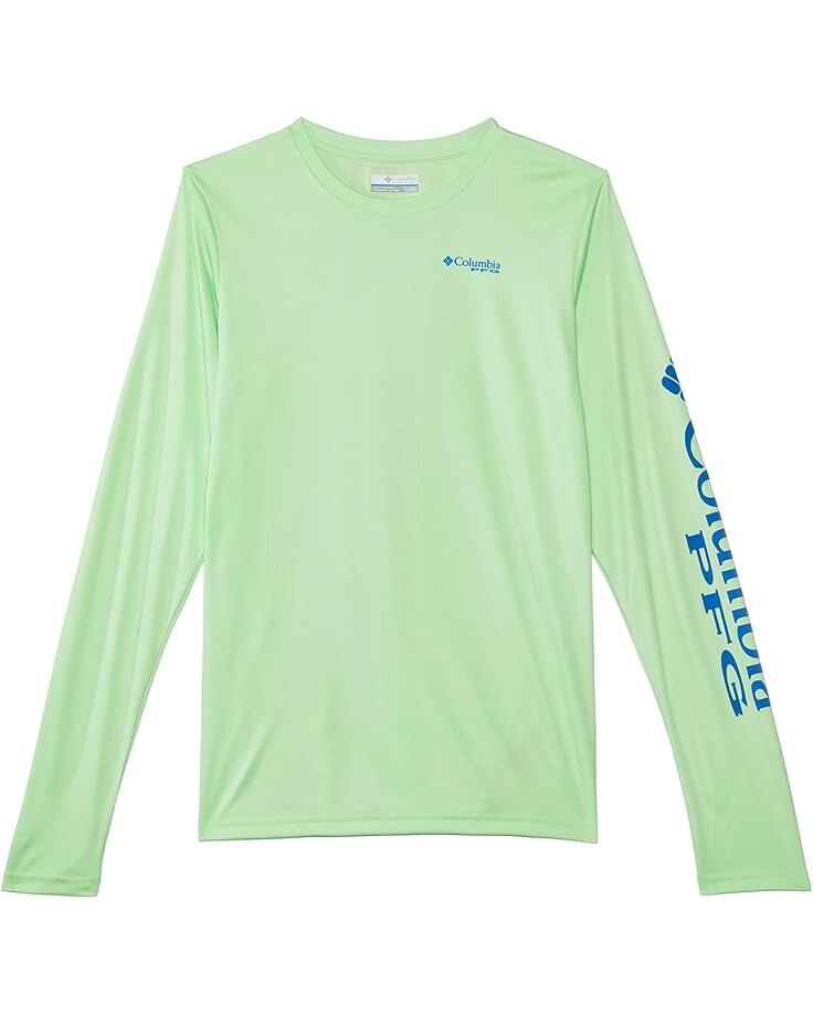 Футболка Columbia Kids Terminal Tackle L/S Tee, цвет Key West/Vivid Blue Logo 
Футболка Columbia Kids Terminal Tackle L/S Tee, цвет Key West/Vivid Blue Logo