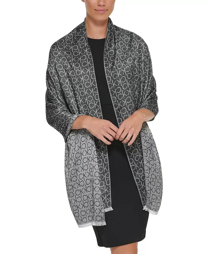 Шарф-обертка из пашмины с логотипом Monogram CK Calvin Klein, черный
Шарф-обертка из пашмины с логотипом Monogram CK Calvin Klein, черный