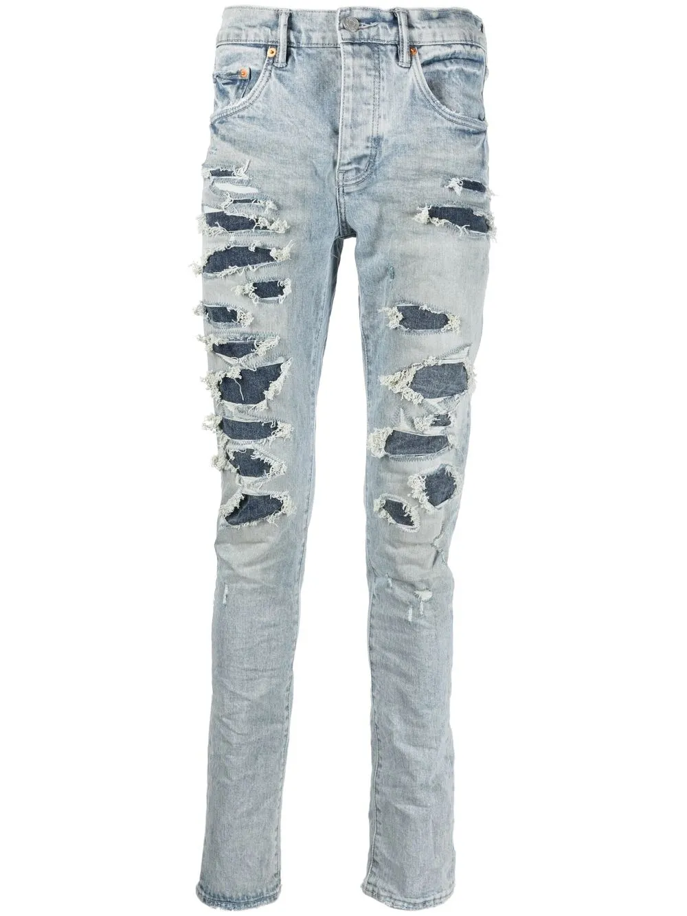 Узкие джинсы с прорезями Purple Brand, синий
Узкие джинсы с прорезями Purple Brand, синий