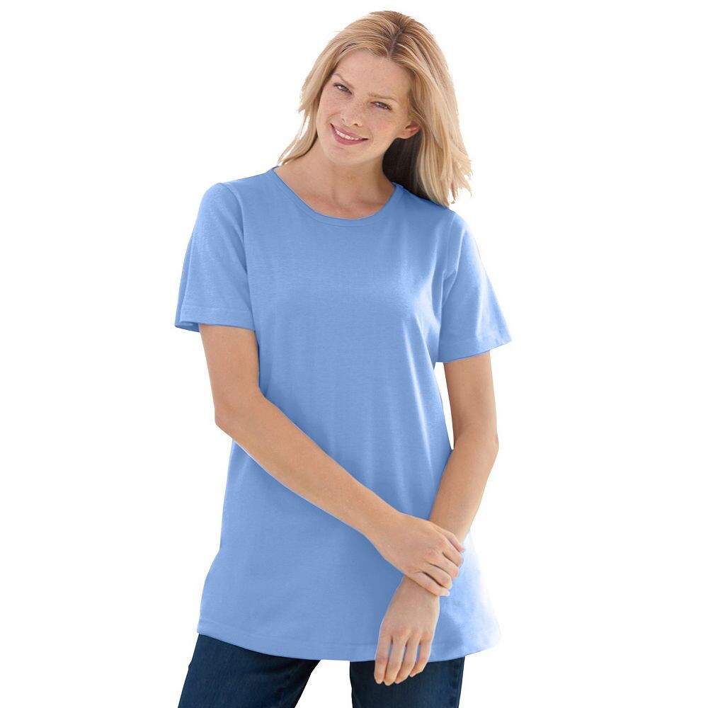Женская женская футболка размера плюс с короткими рукавами и круглым вырезом Petite Perfect Woman Within, цвет French Blue
Женская женская футболка размера плюс с короткими рукавами и круглым вырезом Petite Perfect Woman Within, цвет French Blue