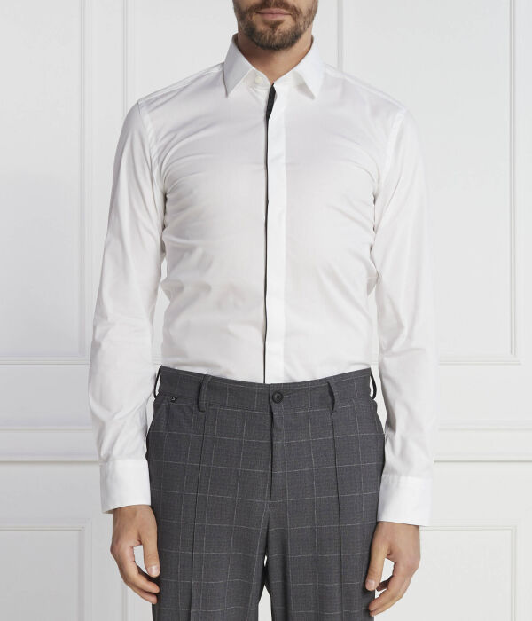 Рубашка мужская Boss с контрастной планкой, белый
Рубашка мужская Boss с контрастной планкой, белый