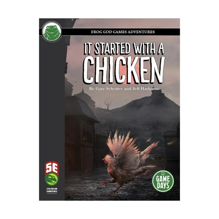 Модуль Splinters of Faith #1 - It Started with a Chicken (5E) (Updated Edition), D&D 5e Adventures, Sourcebooks & Supplements (Frog God Games)
Модуль Splinters of Faith #1 - It Started with a Chicken (5E) (Updated Edition), D&D 5e Adventures, Sourcebooks & Supplements (Frog God Games)