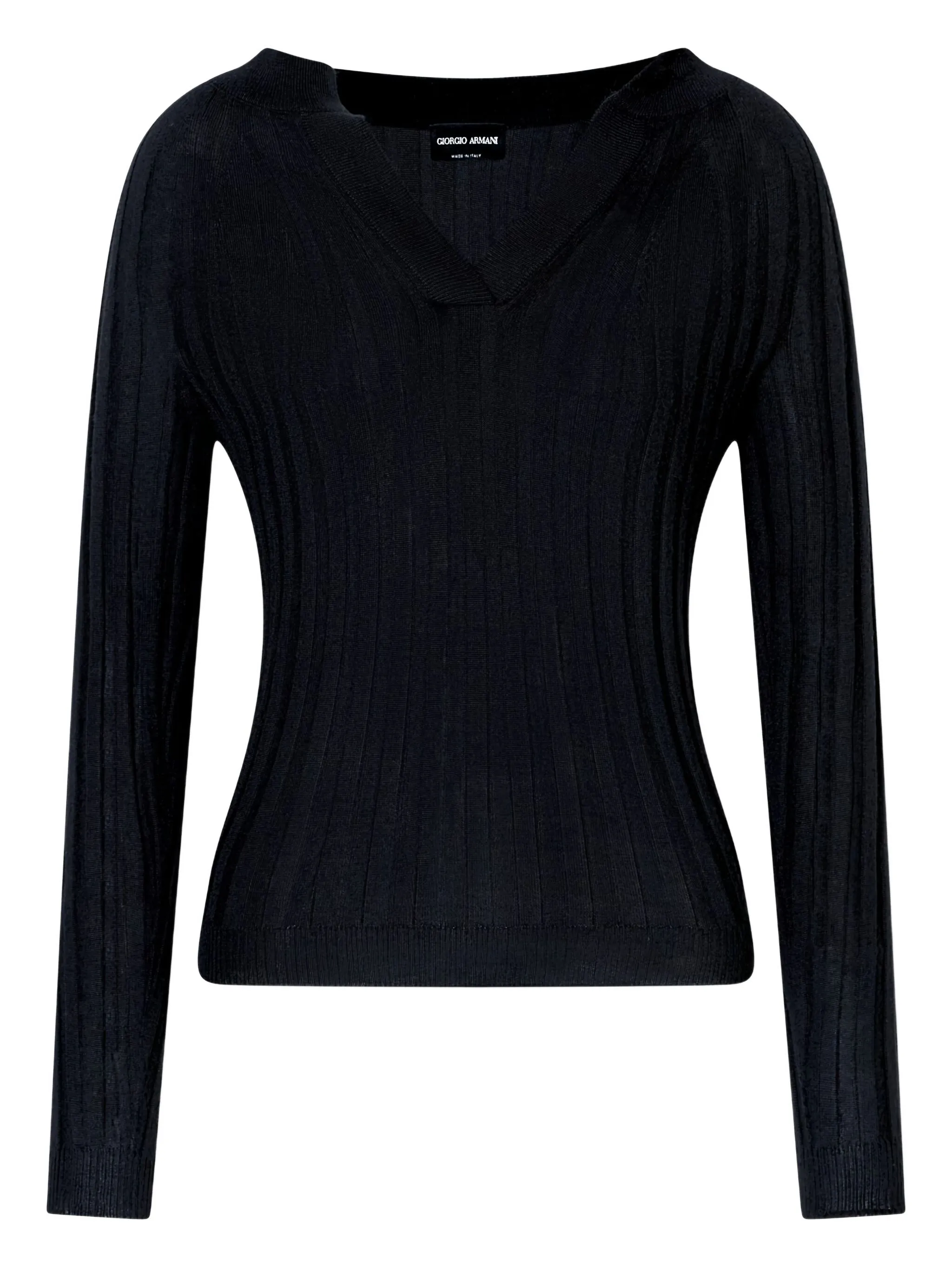 Кашемировый свитер в рубчик Giorgio Armani, черный
Кашемировый свитер в рубчик Giorgio Armani, черный