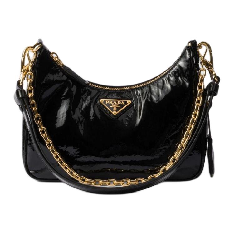 PRADA Re Edition Patent Leather, Cow Leather Crossbody Bag, Shoulder Bag Mini Women's Black
PRADA Re Edition Patent Leather, Cow Leather Crossbody Bag, Shoulder Bag Mini Women's Black
