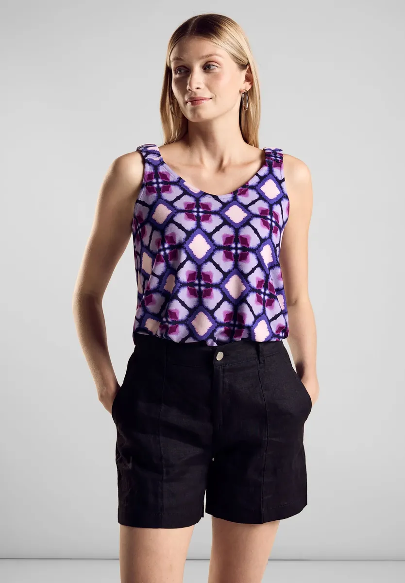 Майка STREET ONE из эластичного вискозного материала, цвет Bellflower Lilac
Майка STREET ONE из эластичного вискозного материала, цвет Bellflower Lilac