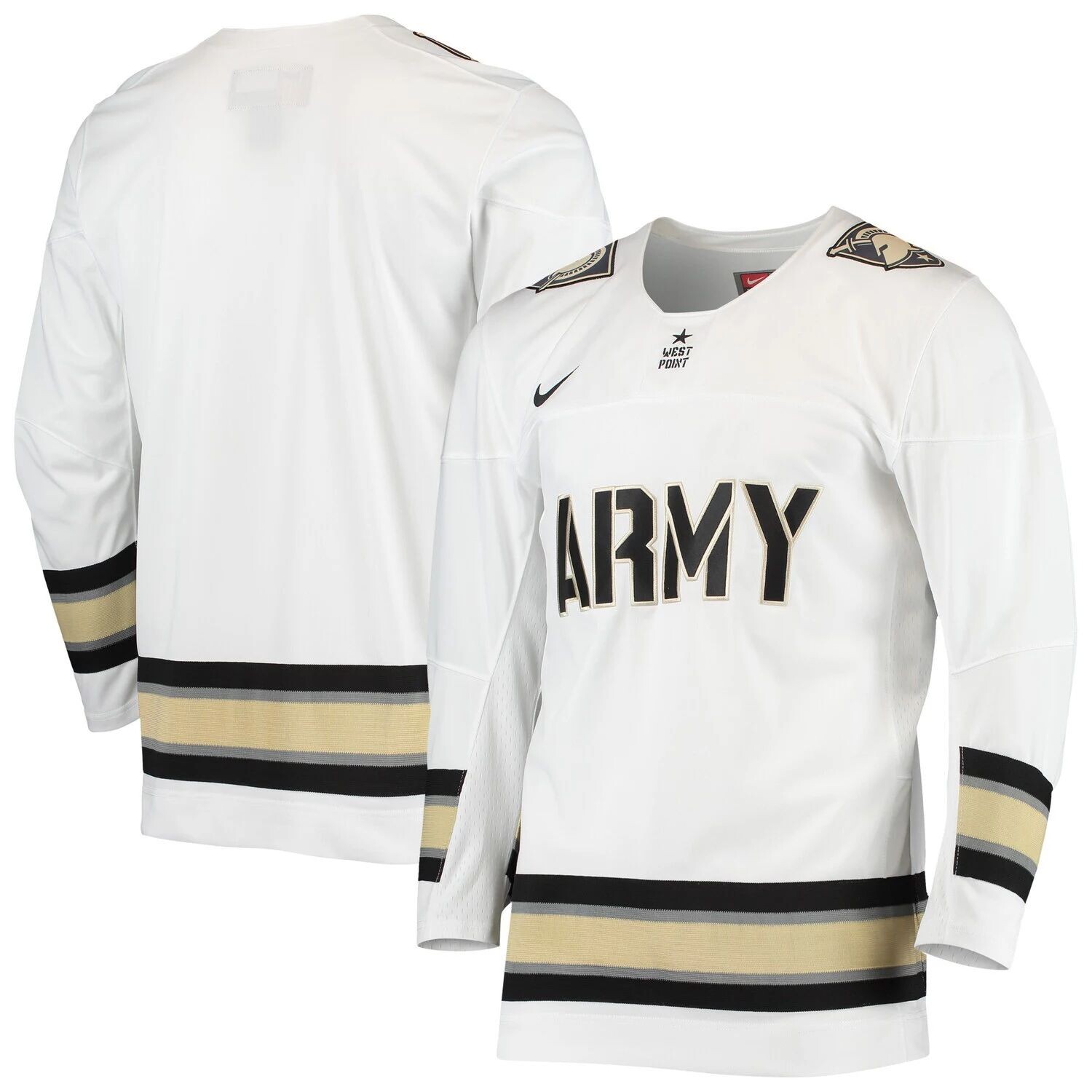 Реплика мужской хоккейной майки White Army Black Knights Nike 
Реплика мужской хоккейной майки White Army Black Knights Nike