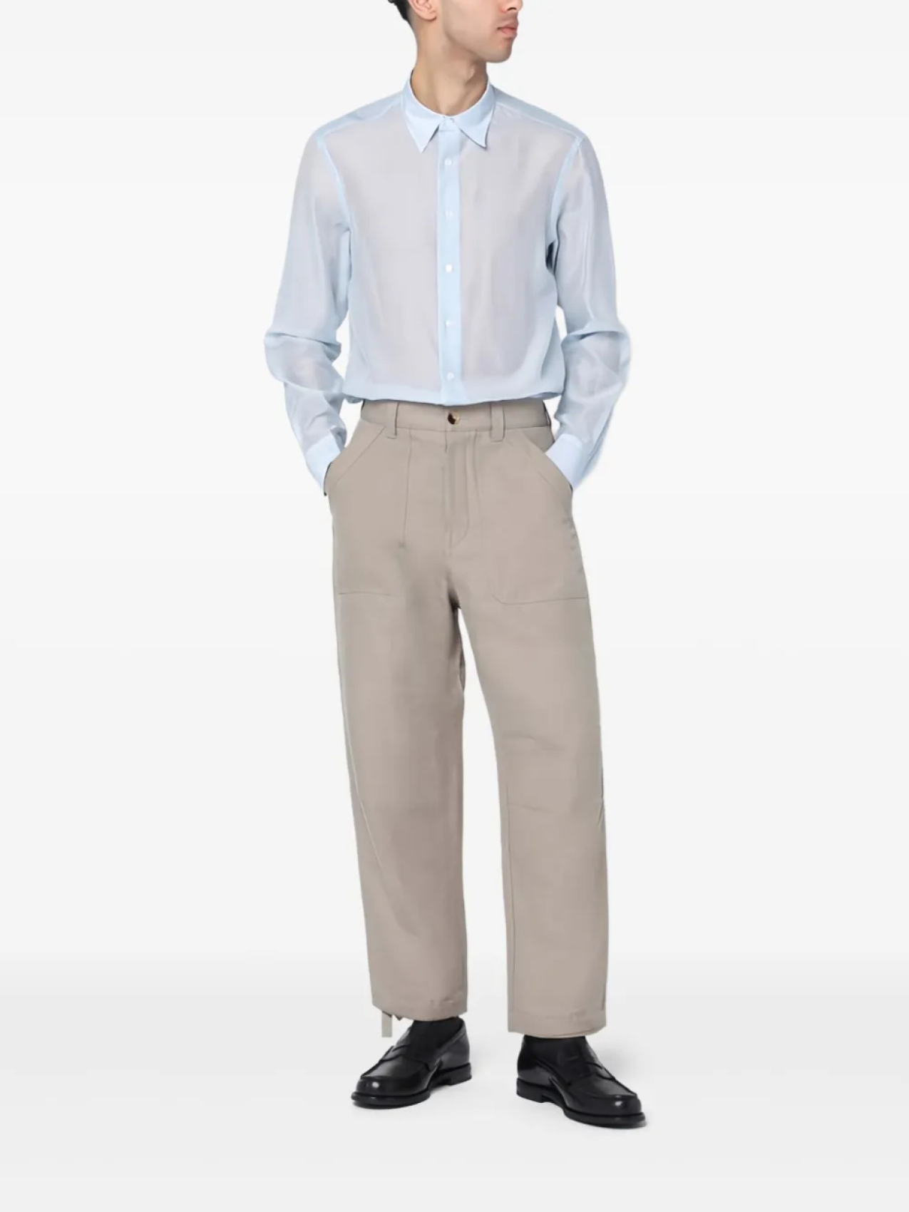 Полупрозрачная рубашка с длинным рукавом Lardini, синий
Полупрозрачная рубашка с длинным рукавом Lardini, синий