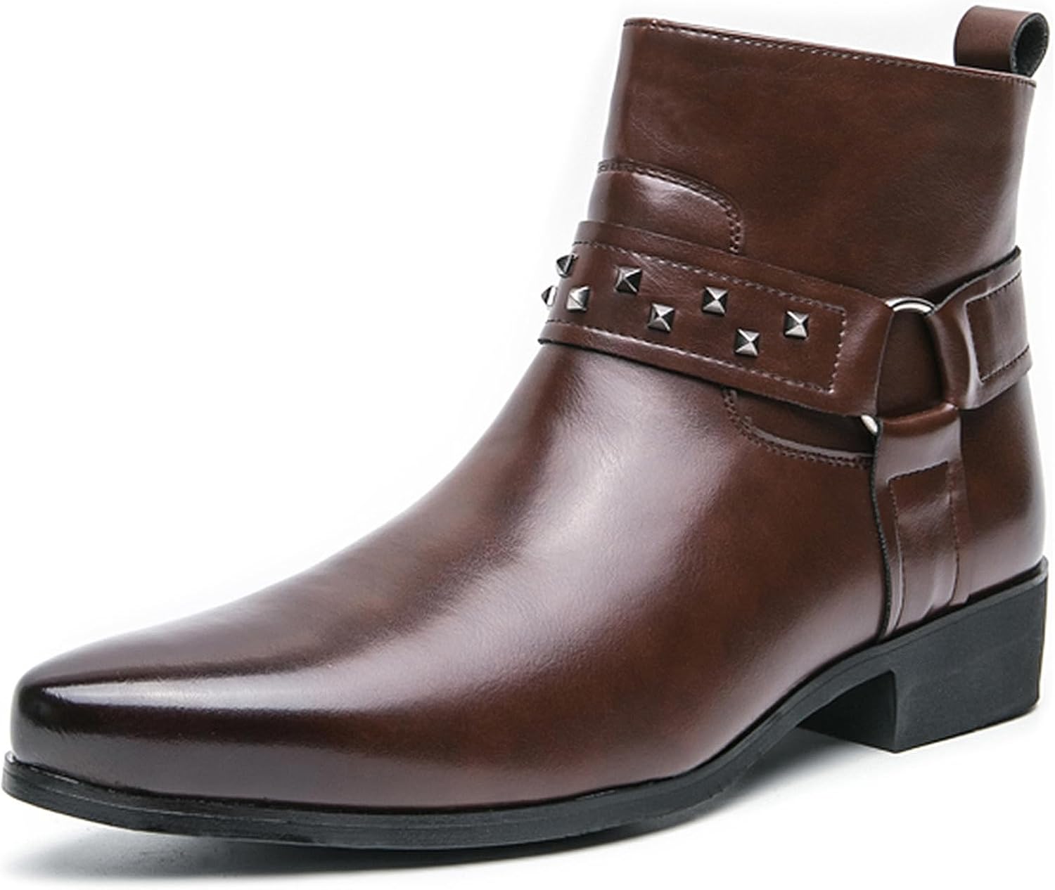 Мужские кожаные ковбойские ботинки PTNOKA с массивным каблуком, заклепками и ремешком, модная боковая молния, ретро короткие ковбойские ботинки, ботинки Челси для наряда, коричневый
Мужские кожаные ковбойские ботинки PTNOKA с массивным каблуком, заклепками и ремешком, модная боковая молния, ретро короткие ковбойские ботинки, ботинки Челси для наряда, коричневый