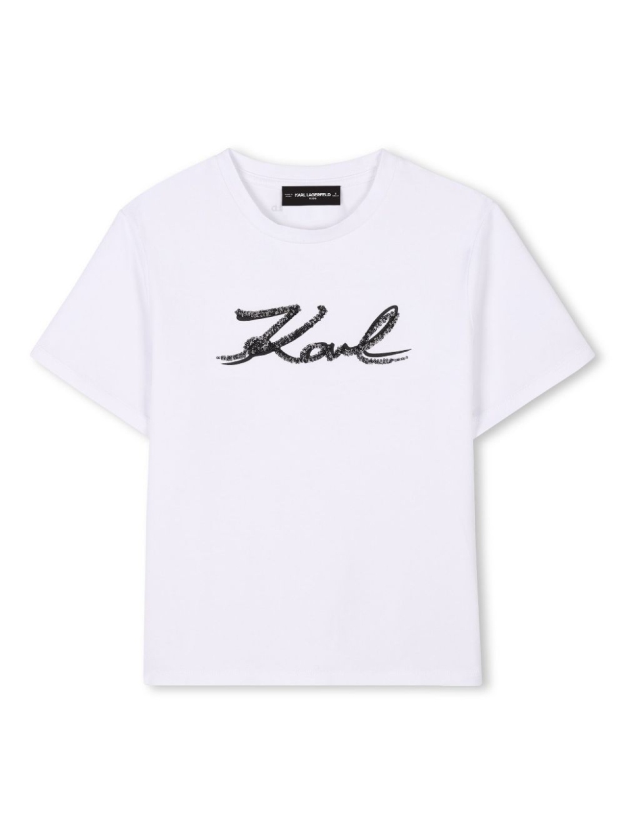 Karl Lagerfeld Kids футболка с логотипом, белый 
Karl Lagerfeld Kids футболка с логотипом, белый