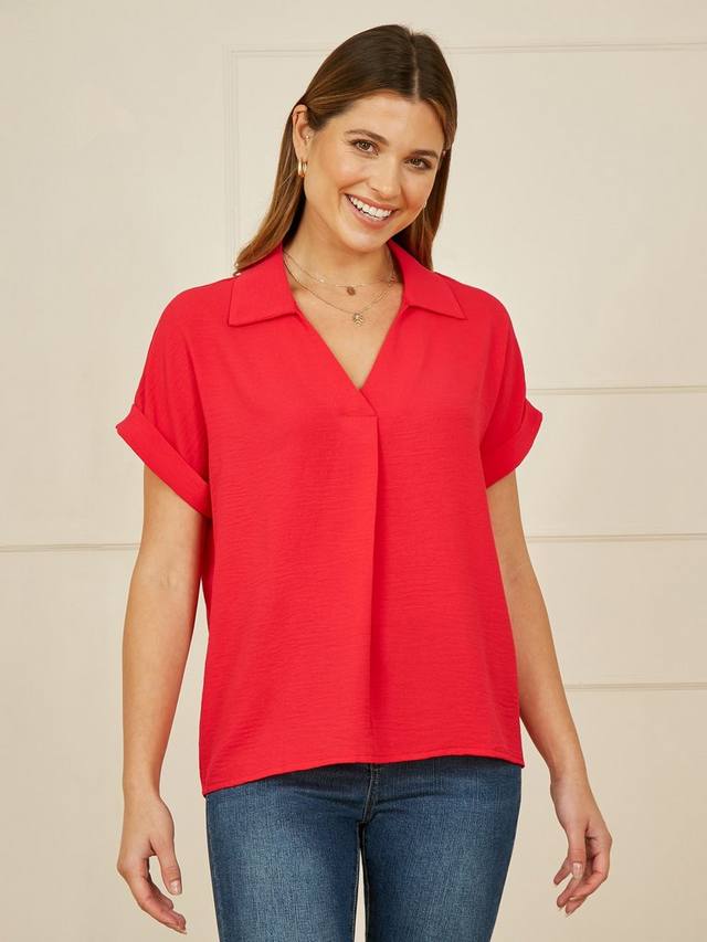 Свободный топ с эластичным воротником Yumi, красный
Свободный топ с эластичным воротником Yumi, красный