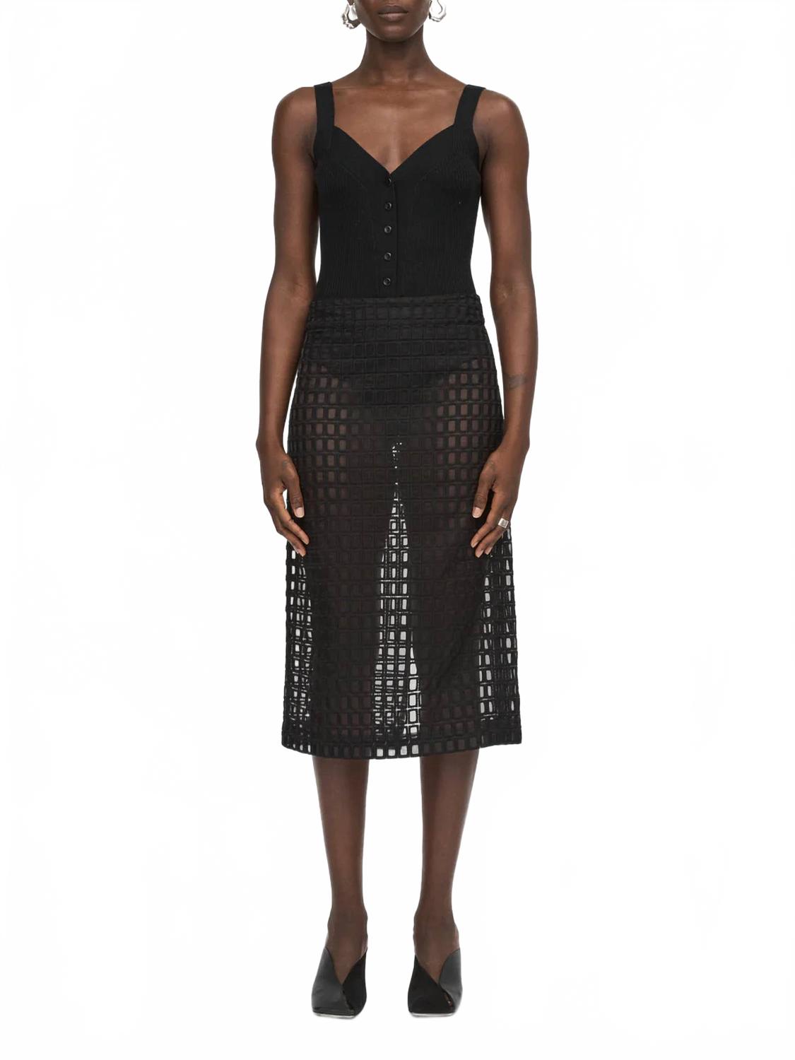 Черный боди с ребристой фактурой Maria McManus 
Черный боди с ребристой фактурой Maria McManus