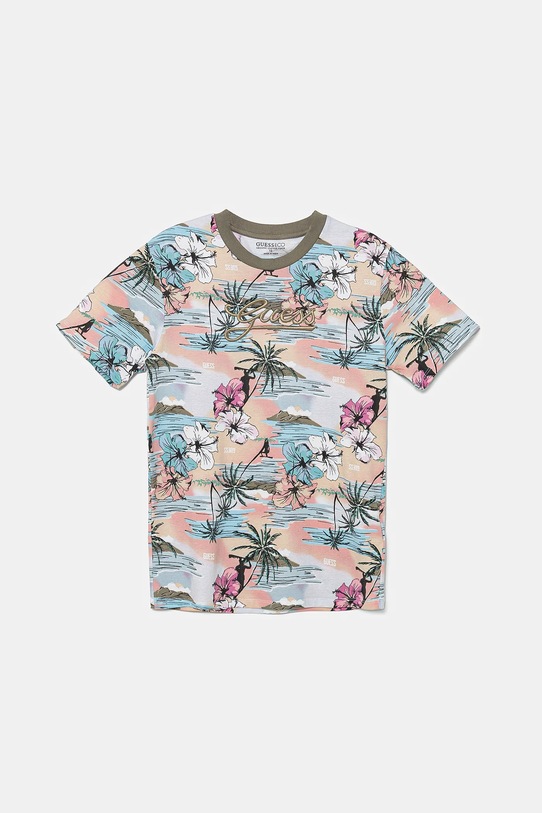 Детская хлопковая футболка Guess, мультиколор
Детская хлопковая футболка Guess, мультиколор