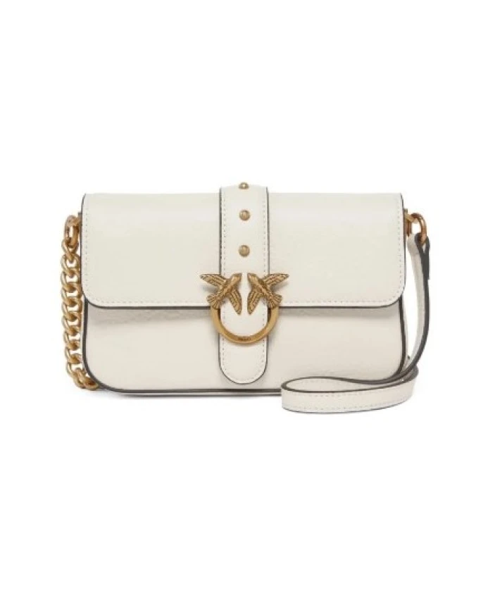 Белая сумка из зернистой кожи с заклепками. Pinko, белый
Белая сумка из зернистой кожи с заклепками. Pinko, белый