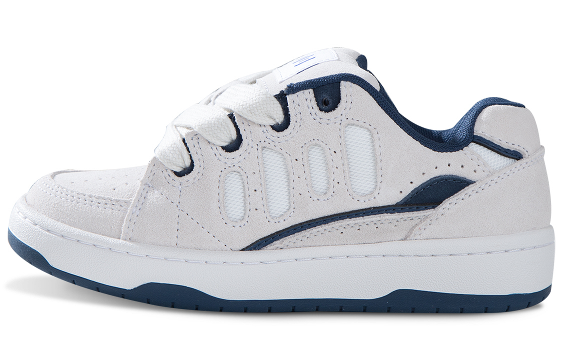 Ollieskate Кроссовки на холодной склейке с низким верхом для скейтбординга унисекс бело-голубые, цвет White & Blue 
Ollieskate Кроссовки на холодной склейке с низким верхом для скейтбординга унисекс бело-голубые, цвет White & Blue