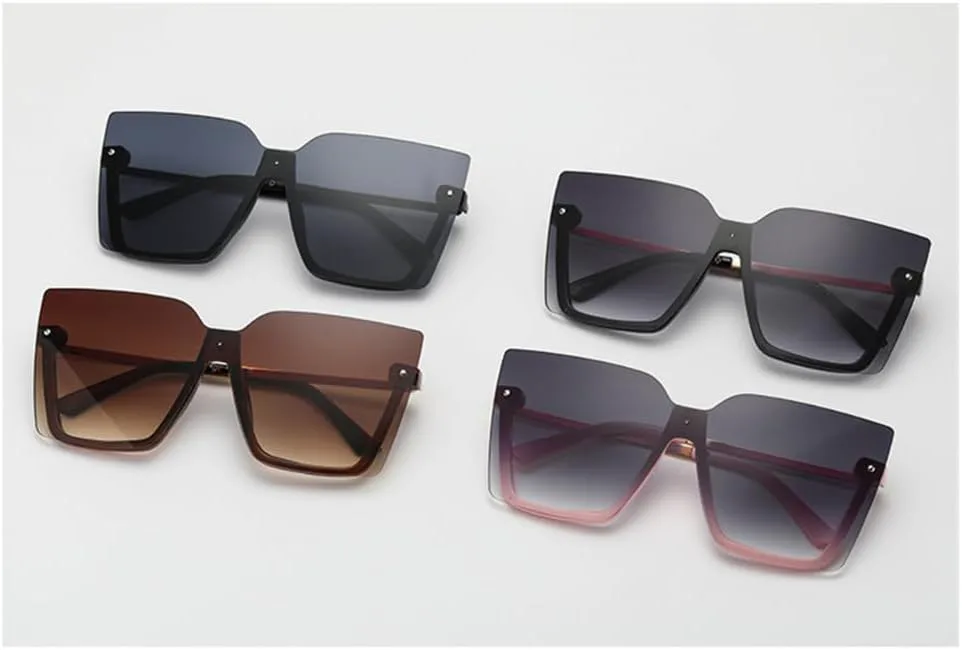 Большие солнцезащитные очки для женщин в винтажном стиле, ретро, большие солнцезащитные очки с защитой от УФ-излучения UV400, без оправы HDUBFY, Gold Brown
Большие солнцезащитные очки для женщин в винтажном стиле, ретро, большие солнцезащитные очки с защитой от УФ-излучения UV400, без оправы HDUBFY, Gold Brown