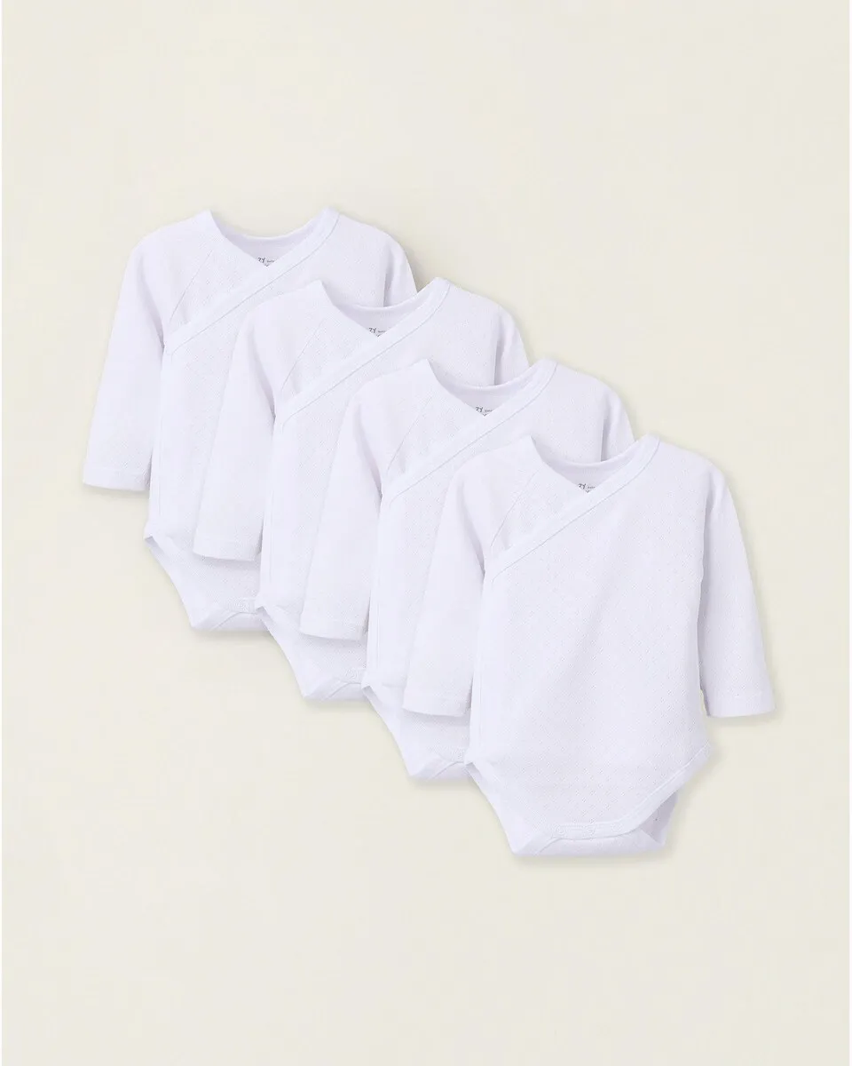 Упаковка из 4 боди для девочек из 100% хлопка с застежкой-крестом Zippy, белый
Упаковка из 4 боди для девочек из 100% хлопка с застежкой-крестом Zippy, белый