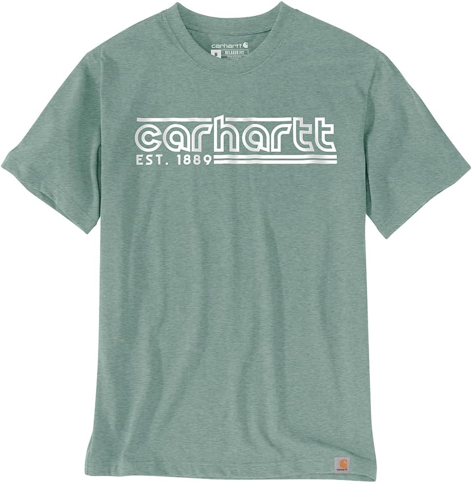 Carhartt мужская футболка 106538 Relaxed Fit с коротким рукавом и логотипом, Patina Heather
Carhartt мужская футболка 106538 Relaxed Fit с коротким рукавом и логотипом, Patina Heather