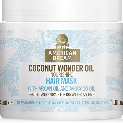 Питательная маска для волос Coconut Wonder Oil с аргановым маслом и маслом авокадо American Dream
Питательная маска для волос Coconut Wonder Oil с аргановым маслом и маслом авокадо American Dream