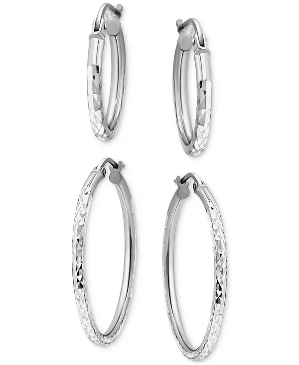 Набор из двух небольших серег-колец с граненой текстурой из стерлингового серебра, эксклюзивно в Macy's Giani Bernini, silver
Набор из двух небольших серег-колец с граненой текстурой из стерлингового серебра, эксклюзивно в Macy's Giani Bernini, silver